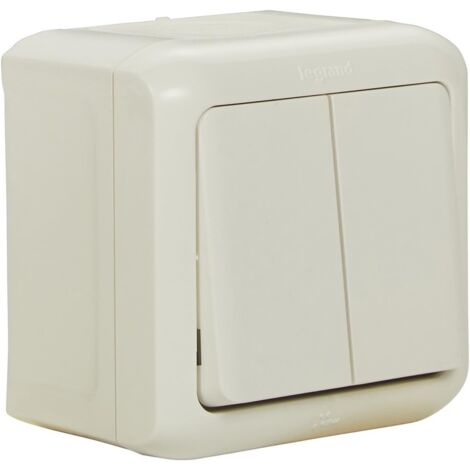Interrupteur Série - 1 Poste - Blanc - IP44 - 240V 10A - Pièces Humides - Interrupteur Série - 1 Poste - Blanc - IP44 - 240V 10A - Pièces Humides