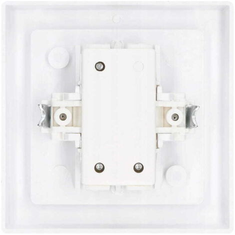 Interrupteur simple à bougie encastré 7 x 7 cm, blanc
