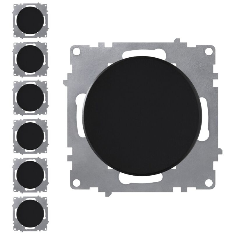 Interrupteur simple allumage (lot de 7) - noir