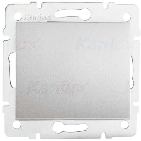 Interrupteur simple encastré - Argent - 71x71mm - 10AX - LOGI