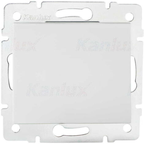 Interrupteur simple encastré - Blanc - 1 levier - 71x71mm - 10AX - Kanlux