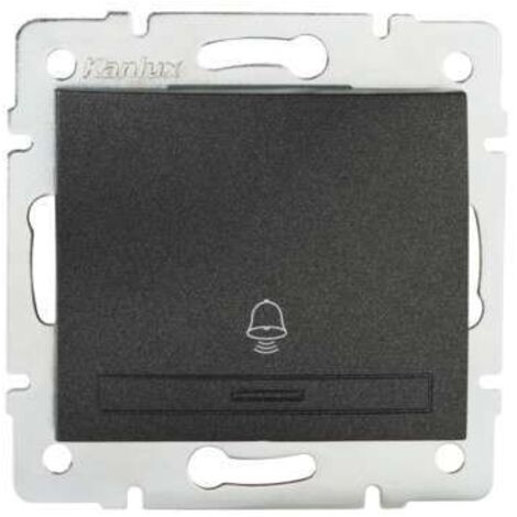 Interrupteur sonnette momentané DOMO graphite Kanlux 24894