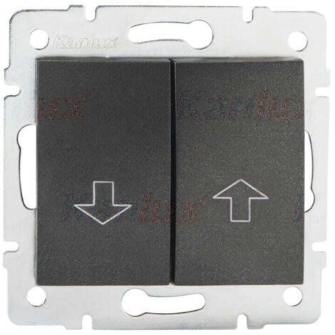 Interrupteur Store Encastré – 2 Leviers – Graphite – 250V – IP20