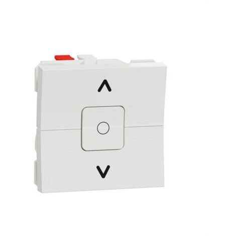 Unica - interrupteur volet-roulant - 3 touches - 6A - 2 mod - Blanc - méca seul (NU320818)