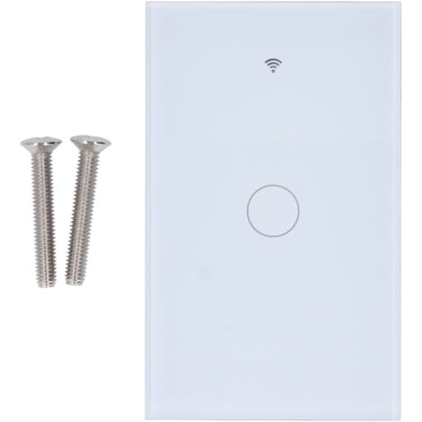 Interrupteur tactile connecté WiFi 10A en verre trempé pour éclairage domestique 90‑250V