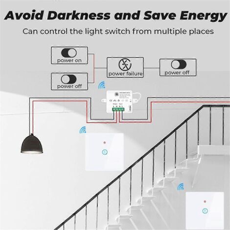 Interrupteur tactile intelligent pour maison connectée, télécommande électrique 3 voies