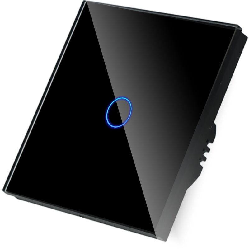 Interrupteur tactile unique ZigBee Noir Sans N