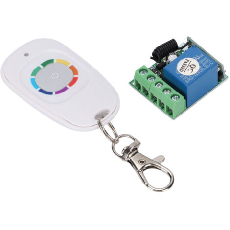 Interrupteur Télécommande Relay Monocanal, Bouton Unique, Apprentissage Automatique, 12V CC