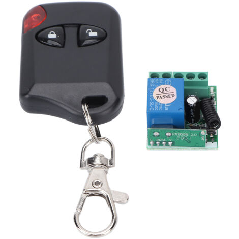 Interrupteur Télécommande RF 433MHz 1 Canal pour Porte Électrique, Commutateur à Distance Réglable DC12V