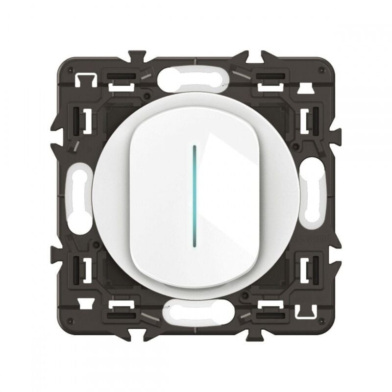 Legrand - Interrupteur témoin Céliane 10AX - Enjoliveur Blanc, support et voyant