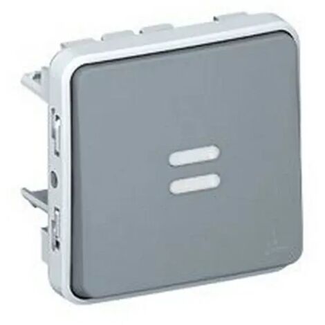 Interrupteur témoin étanche phase distribuée Plexo IP55 Gris - Legrand
