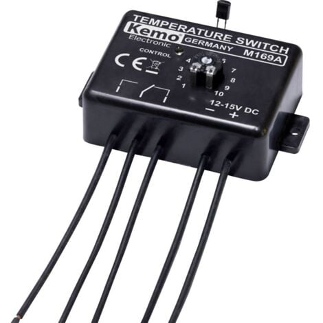 Interrupteur thermique (kit monté) Kemo M169A 12 V/DC 0 - 100 °C 1 pc(s)