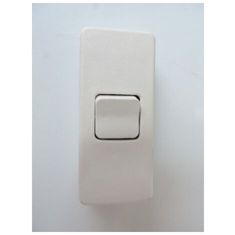 Interrupteur Unipolaire Blanc 2A Pour câble rond 2x0,5 ou 2x0,75 L'EBENOID 030108