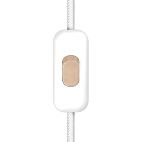 Interrupteur unipolaire Creative Switch Blanc  Effet bois