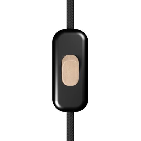 Interrupteur unipolaire Creative Switch Noir  Effet bois