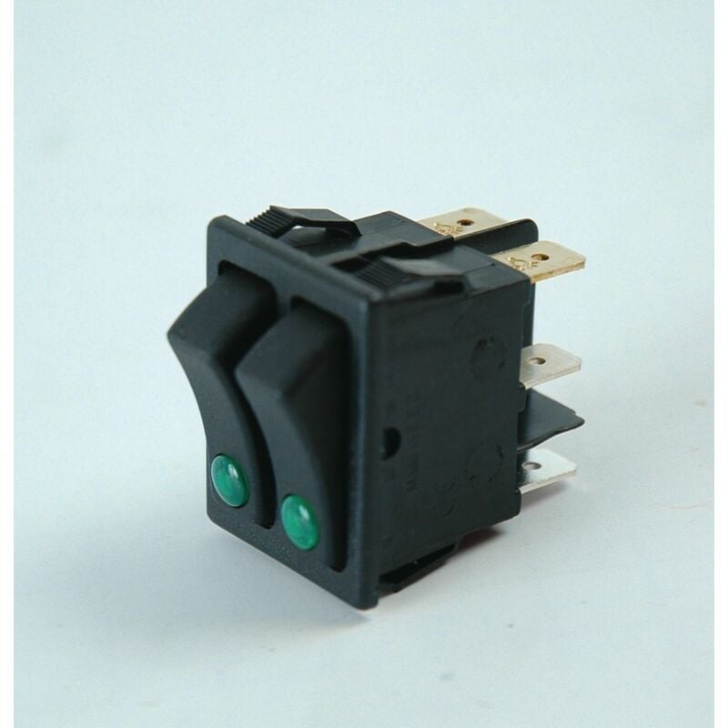 Interrupteur rupteur unipolaire, double voyant Frisquet ref. f3aa40156