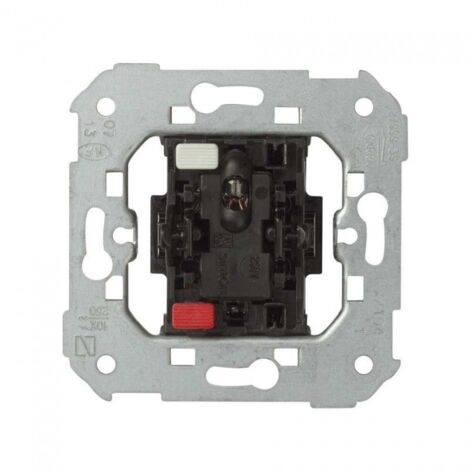 Interrupteur unipolaire Simon 82 avec mécanisme lumineux, connecteurs rapides, 75104-39