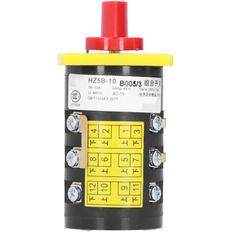 Interrupteur Universel de Commutation 3 Positions avec Réarmement Automatique 380V/10A 4KW
