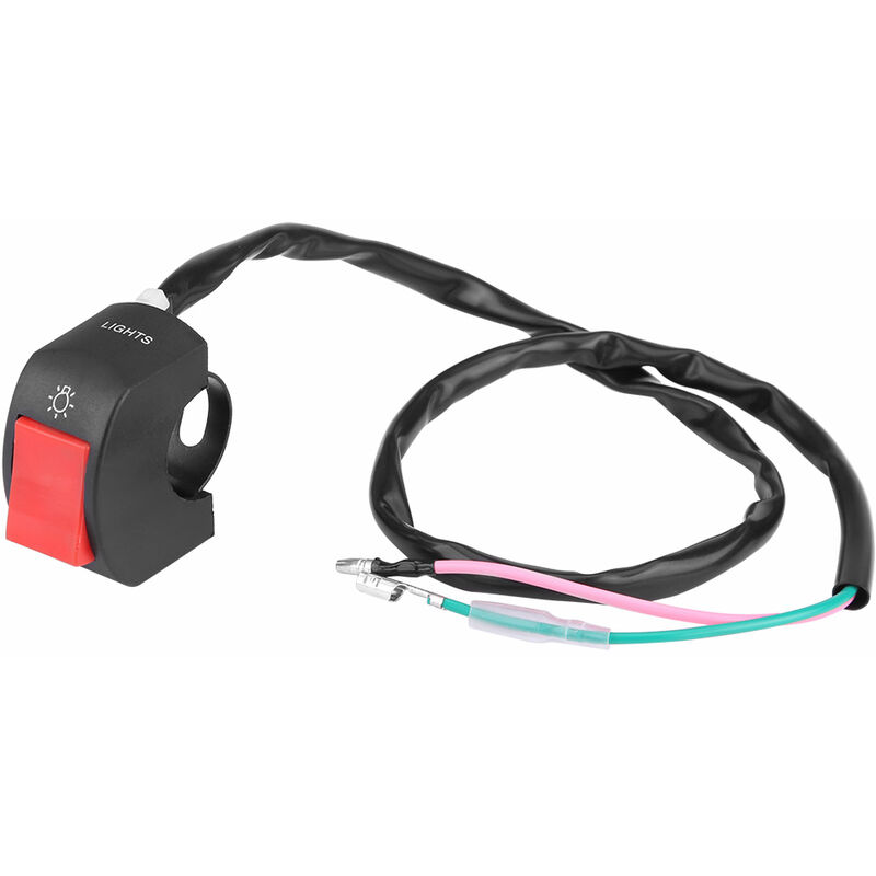 Jeffergarden Interrupteur universel pour guidon de moto 22 mm (7/8") avec bouton marche/arrêt pour phares antibrouillard et feux de position
