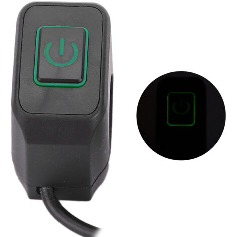 Interrupteur universel étanche 22mm pour guidon moto, bouton de commande phare vert