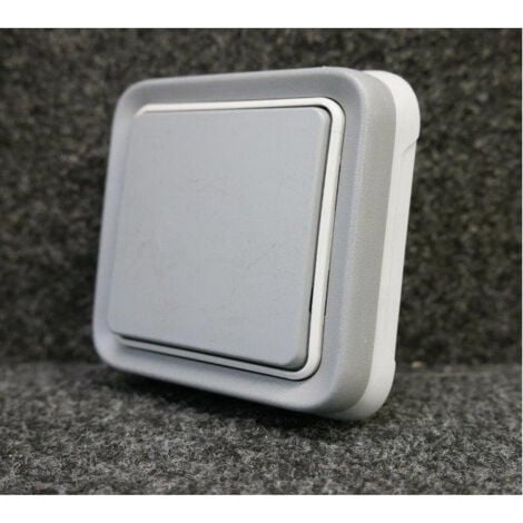 Interrupteur va-et-vient 10A encastré gris étanche 250V complet IP55 Plexo LEGRAND