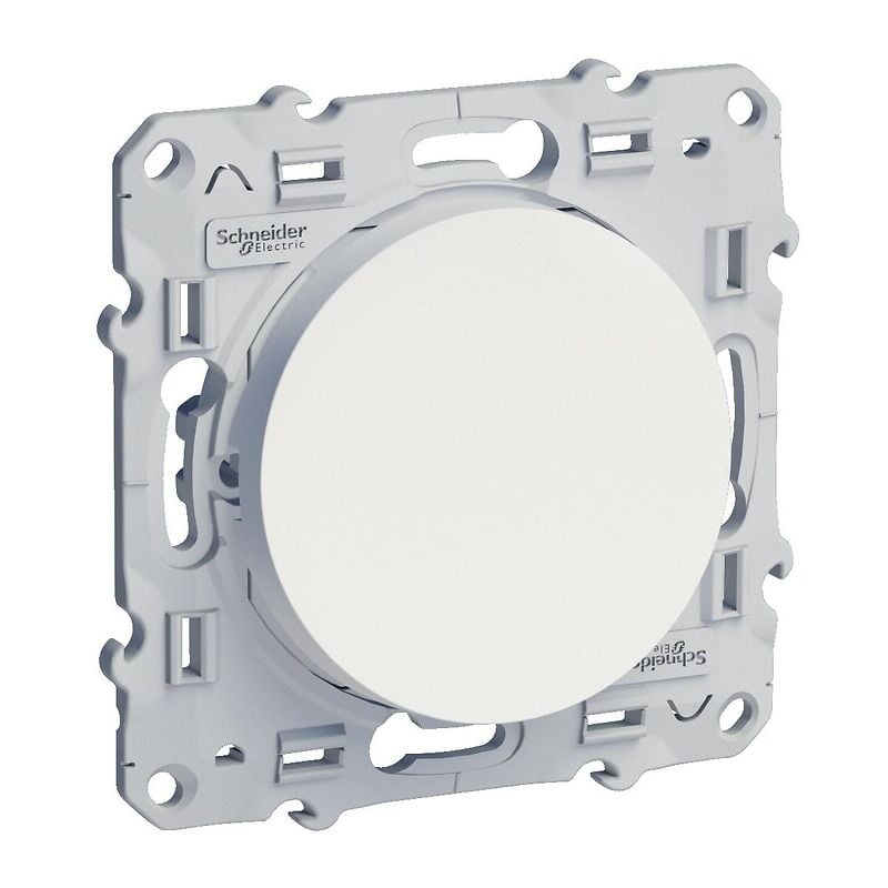Schneider Electric - double poussoir odace anthracite connexion rapide 'a vis