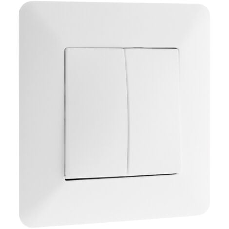 Interrupteur va et vient double 10A - Blanc - Artezo - Zenitech
