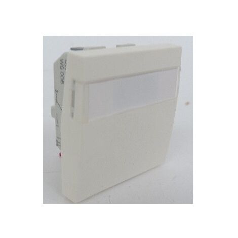 Interrupteur va-et-vient SYSTO porte-étiquette 10A 2 modules Blanc HAGER WS006