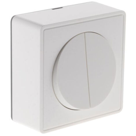 Interrupteur va/vient double 10a saillie blanc - ZENITECH