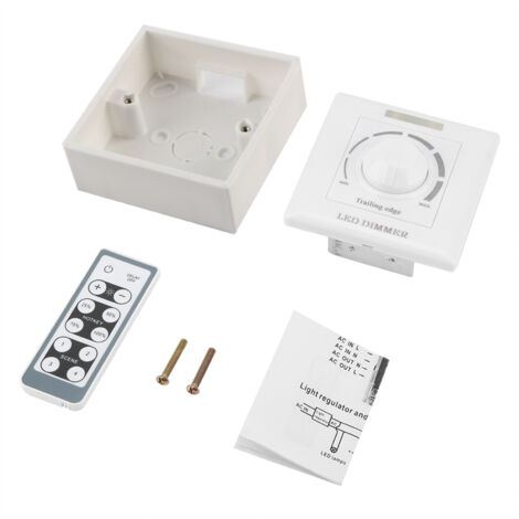 Interrupteur Variateur LED avec Télécommande Infrarouge, Réglage Luminosité 200W 220V