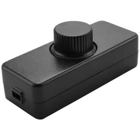 Interrupteur variateur LED en ligne, pour ampoules LED/incandescentes à intensité variable de 3 à 100 W, noir