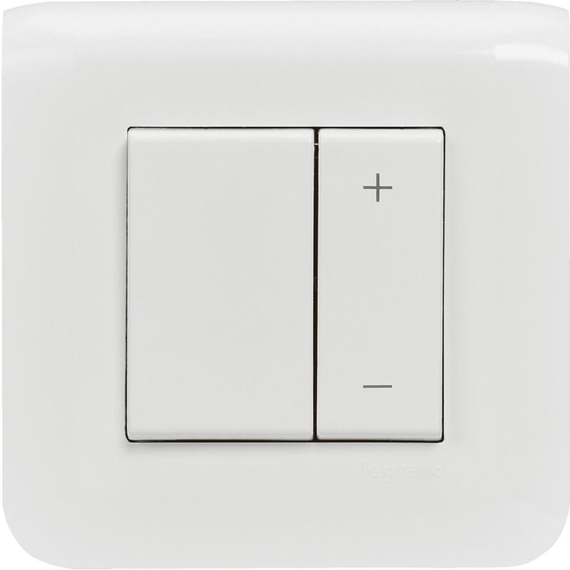 Legrand - Variateur Mosaic 600W complet avec plaque et fixation à griffes - Blanc