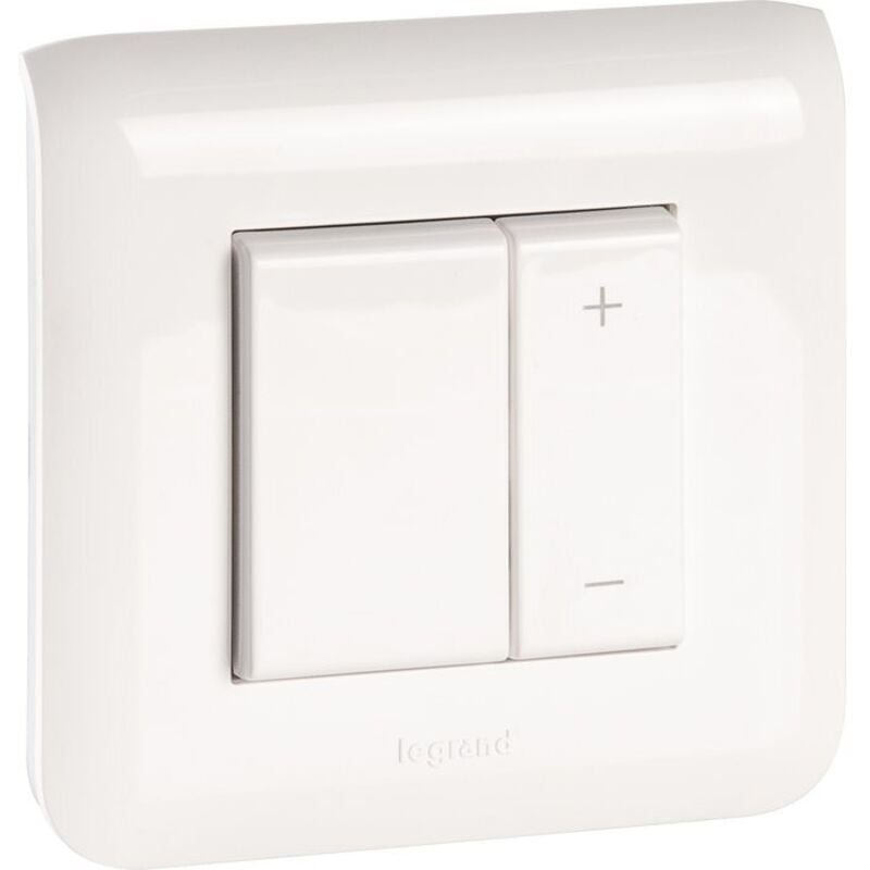 Interrupteur variateur toutes lampes 2 fils mosaic 2 modules - complet blanc Legrand 048870L