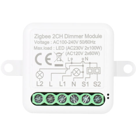 Interrupteur variateur Zigbee, commande à distance par application, interrupteur de rideau, interrupteur double compatible Google Home
