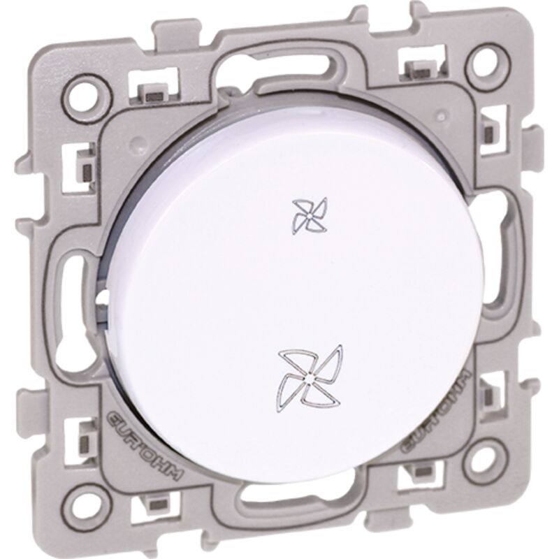 Eurohm square interrupteur vmc blanc - 60218