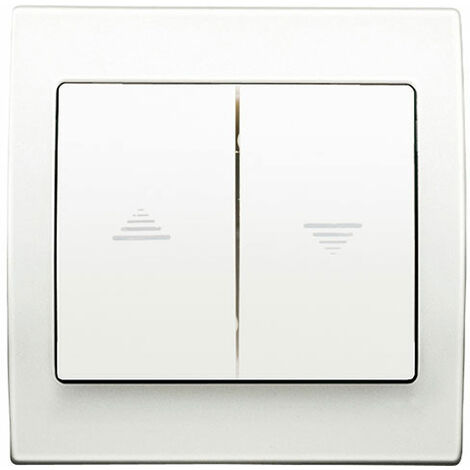 Interrupteur Volet Roulant Blanc Delta Iris + Plaque basic Blanc - SIEMENS - SIEMENS