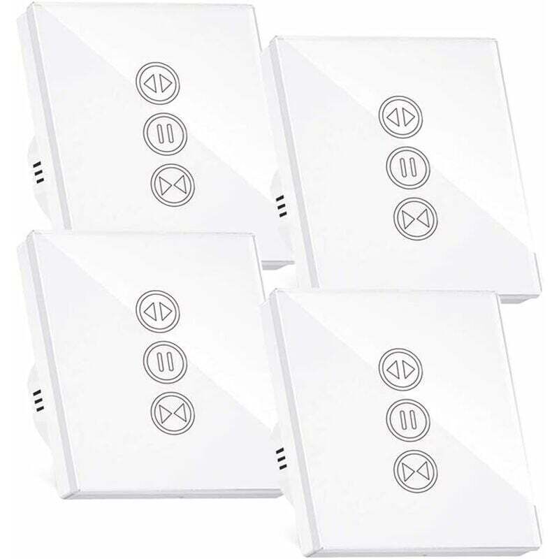 Debuns - Interrupteur Volet Roulant Connecté, Interrupteur Volet Roulant Wifi,Compatible Avec Alexa/Google Home, Interupteur Connecté Tactile Rétro