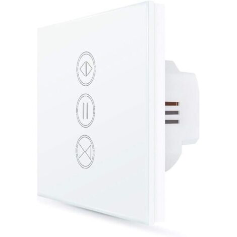 Interrupteur Volet Roulant Connecté, Ouverture Réglable, Commutateur Stores Rideau WiFi, Compatible avec Alexa Google Home pour Commande Vocale, Minuterie Intelligent Moteur Mural