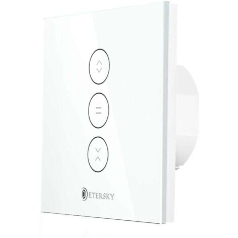 Interrupteur Volet Roulant Connecté Tactile avec Minuterie et Fonction Extinction LED 1 Unité