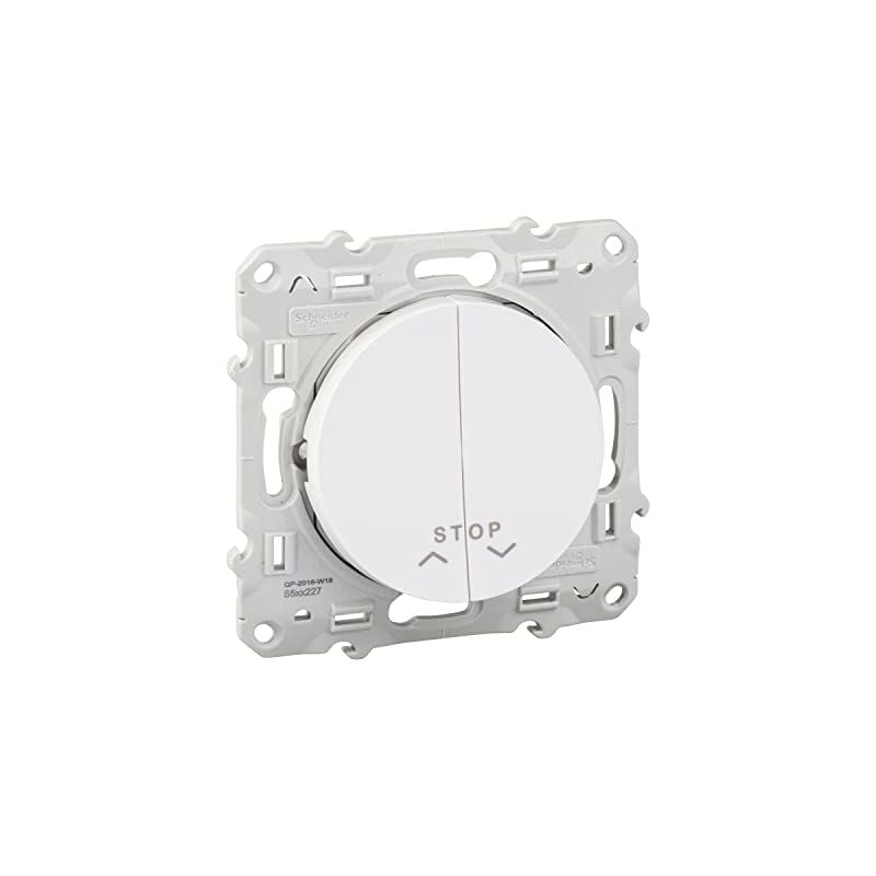 Schneider Electric - schneider odace bouton poussoir volets roulants blanc - S520227