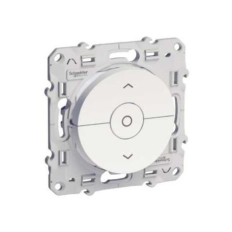 Interrupteur volets roulants 3 boutons Montée / descente / Stop Blanc Schneider Electric Odace