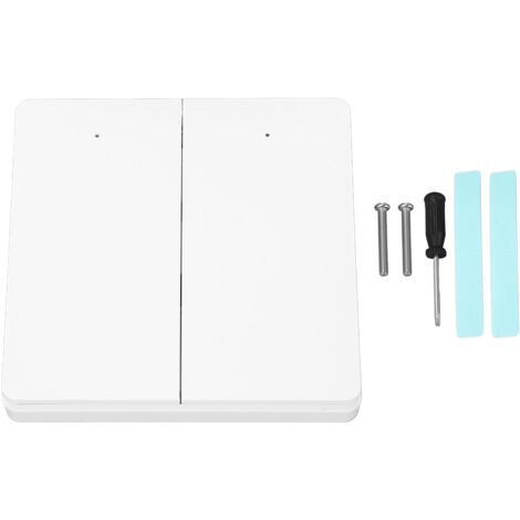 Interrupteur WiFi 2 Boutons Compatible ZigBee, Commande par Application Sans Fil pour Système d'Éclairage Domestique Autonome