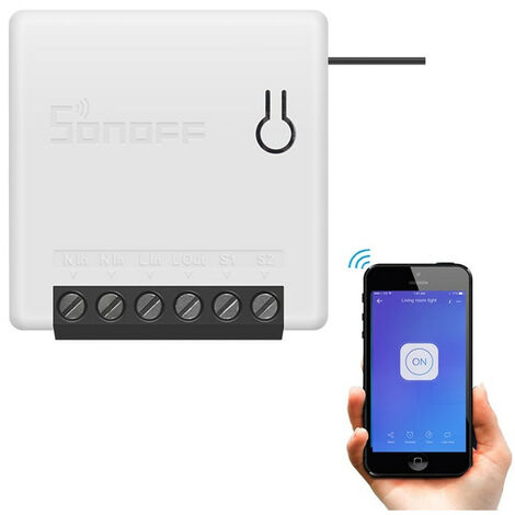 Interrupteur WiFi Compatible avec Interrupteur Conventionnel SONOFF Mini R2 10A Blanc - Blanc