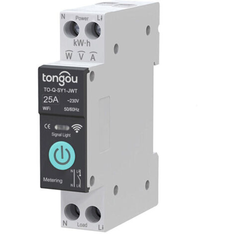 Interrupteur WIFI intelligent disjoncteur domestique téléphone portable télécommande appareils électroménagers 3 modes de synchronisation (25A)