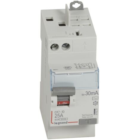 Interrupteurs différentiels bipolaire vis/auto Legrand - 25A / 30mA / Type AC - 411631