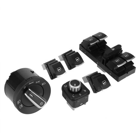 Interrupteurs pour Volkswagen Passat CC Jetta Golf - 6 Pcs (lumières, miroir, vitres) - Kit complet