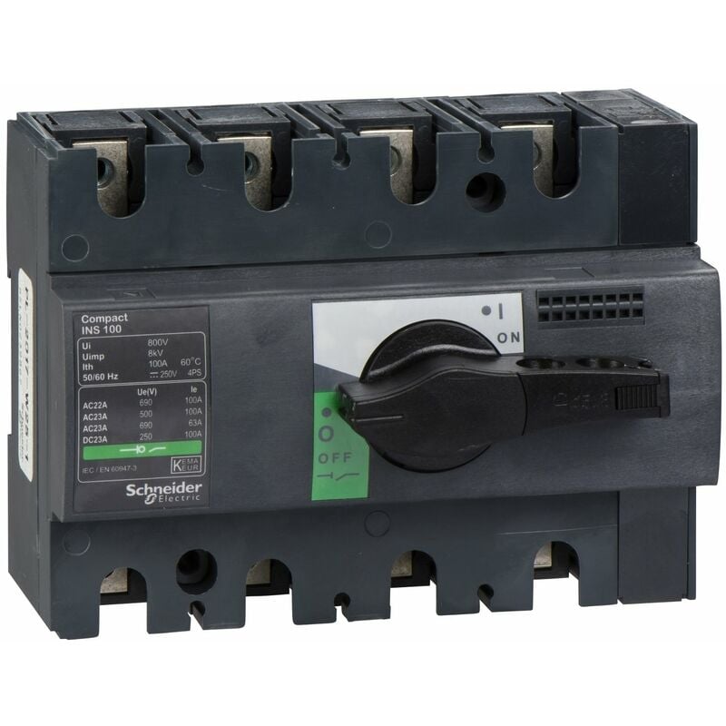 Schneider Electric - Interrupteursectionneur Interpact INS100 4P 100 a - 28909