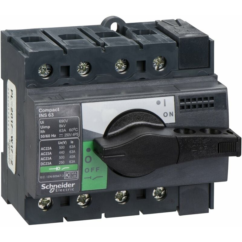 Schneider Electric - Interrupteursectionneur Interpact INS63 4P 63 a - 28903