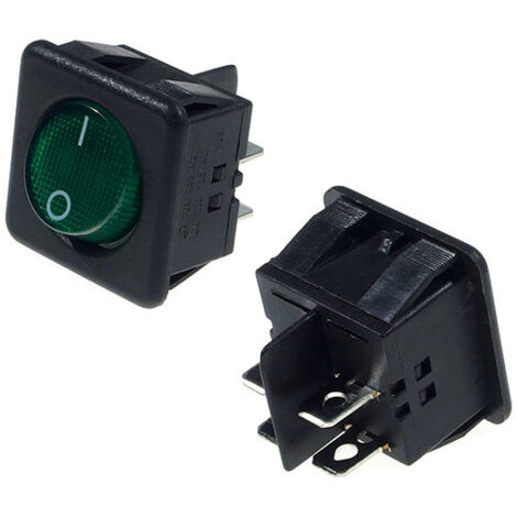 INTERRUPTOR 16A 250V ON-OFF ILUMINACIÓN VERDE