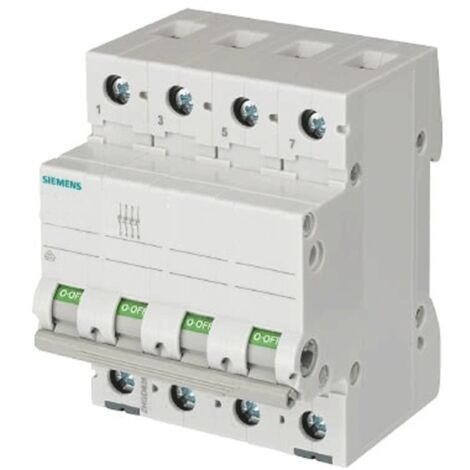 Interruptor aislador de Siemens FUERA de 40A 400VAC 4 Polos 5TL14400